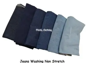 Bahan Kain Jeans Denim Katun Wangler Polos Blitz Bio Washed Celana