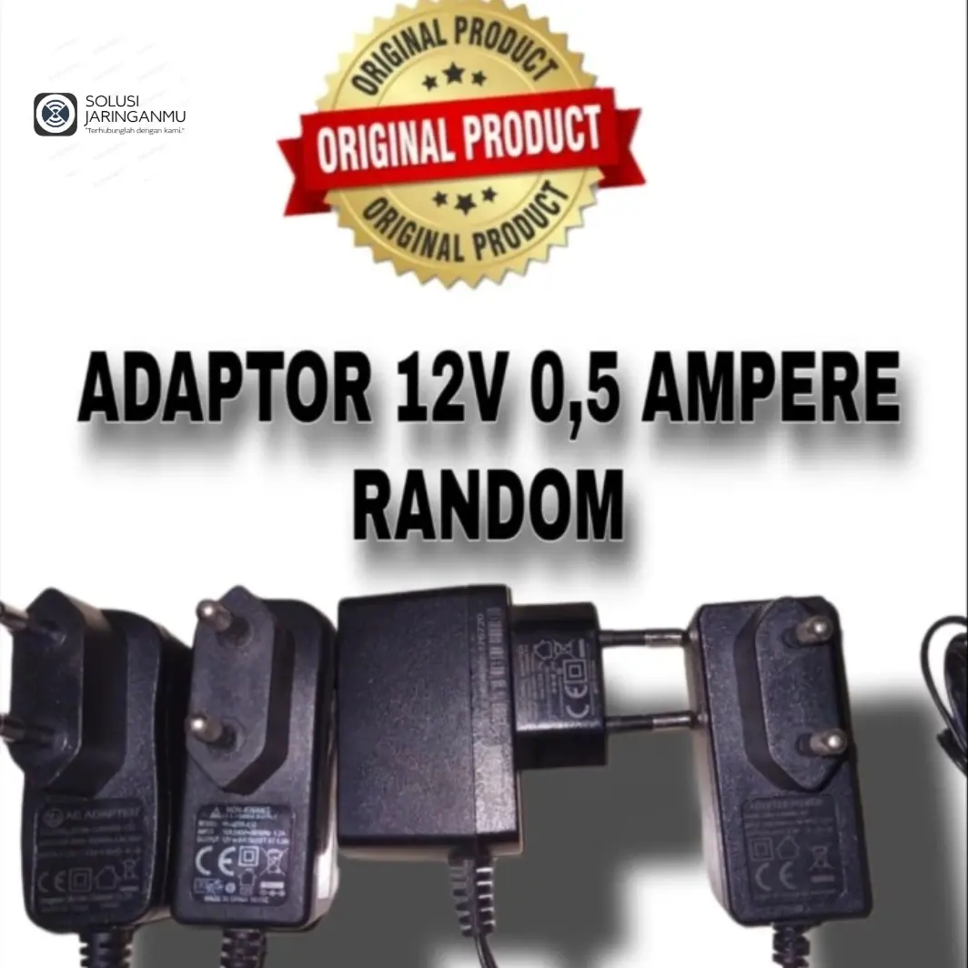 Adaptor 12 Volt 0,5 Ampere Original Random Berkualitas