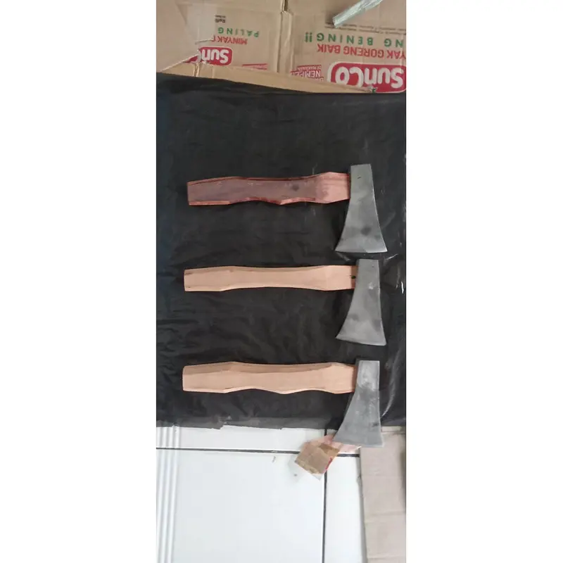 [ BAYAR DI TEMPAT ] Kapak baja per 15 cm panjang dengan gagang 37 cm Kapak pengupas kelapa muda dan tua / Alat pertukangan Alat pemotong kayu Kapak baja per super Pemralatan kebun 3