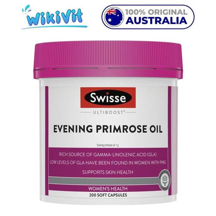 Swisse Ultiboost Evening Primrose Oil 200 Capsules - Original Australia / Kapsul 1000Mg 1000 Mg