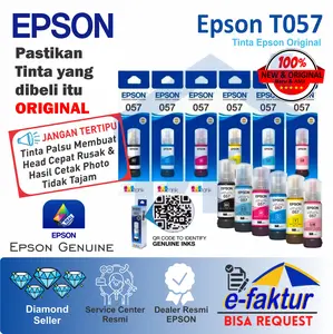 Tinta Botol Epson 057 T-057 T057 09D untuk L8050 L18050 Original