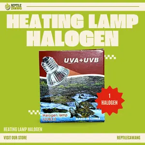HEATING LAMP HALOGEN UVA UVB LAMPU PENGHANGAT KANDANG KURA REPTILE TORTOISE TURTLE
