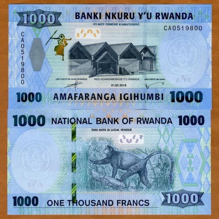 Gambar UKA Rwanda 1000 Francs 2019 New Security dari Argya Collections Kota Tangerang Selatan Tokopedia