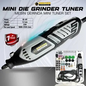 Mesin Gerinda Mini Die Grinder Tuner Set Gerinda Ukir 3.2mm UNICORN TOOLS