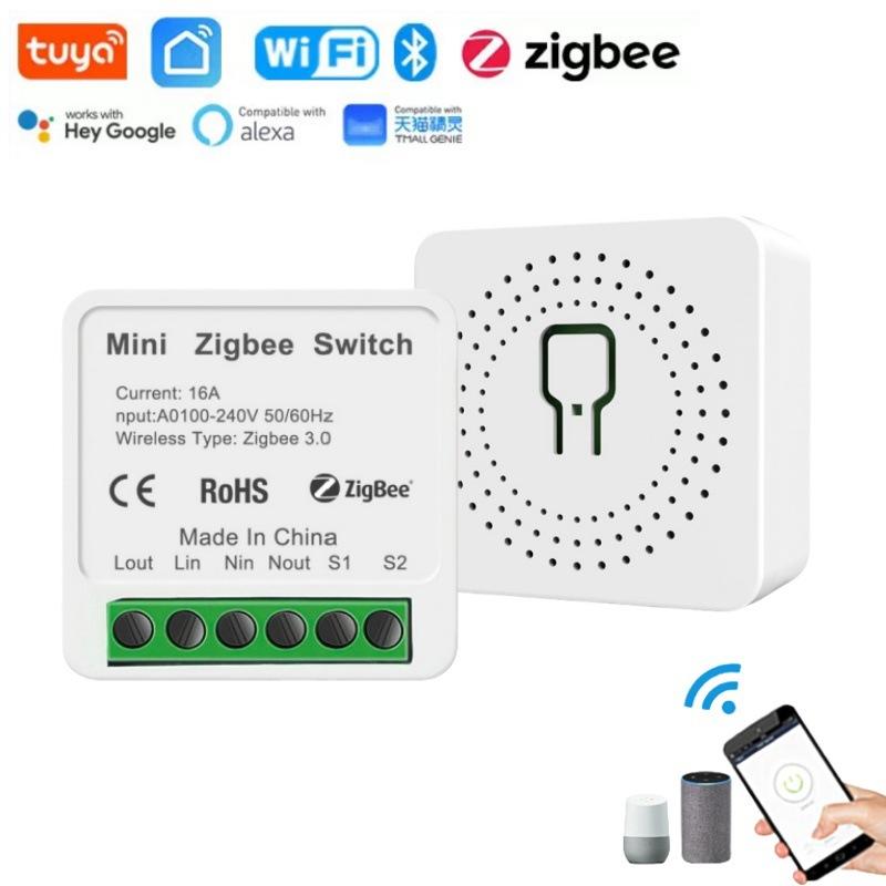 Tuya WiFi Smart Switch Module – Mobile Wireless Remote Control, Timer Function, Mini Hidden Switch for Wall Box Retrofit