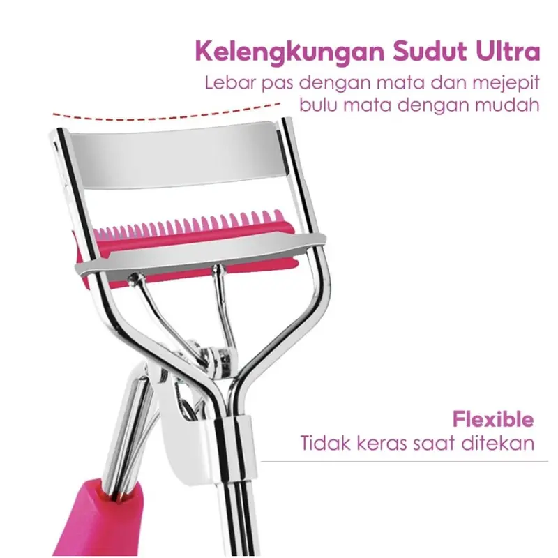 Penjepit bulu mata sisir eyelash curler stainless steel eye make up tool pelentik tahan lama 6