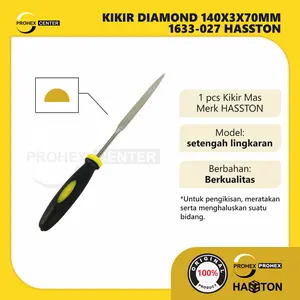Kikir Mas Diamond Setengah Bulat HASSTON PROHEX 1633-027 Half 140x3x70