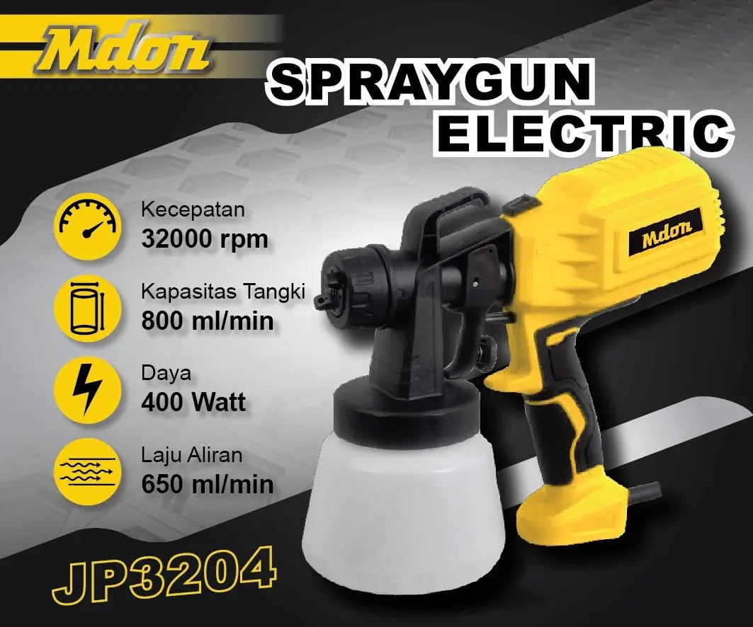 EDON ED11-3204 SPRAYGUN ELEKTRIK SEMPROTAN CAT LISTRIK ED11 3204
