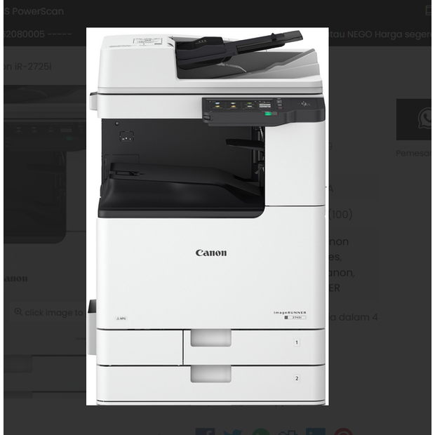 Gambar PROMO CANON IRA 2725 ALL-IN-ONE OFFICE BLACK & WHITE PRINTERS dari PANDU GROUP Kota Surabaya Tokopedia