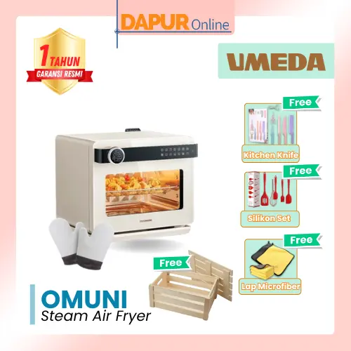 Umeda Omuni Steam Air Fryer Oven Listrik 30 in 1 Cook Function Kapasitas 25 Liter