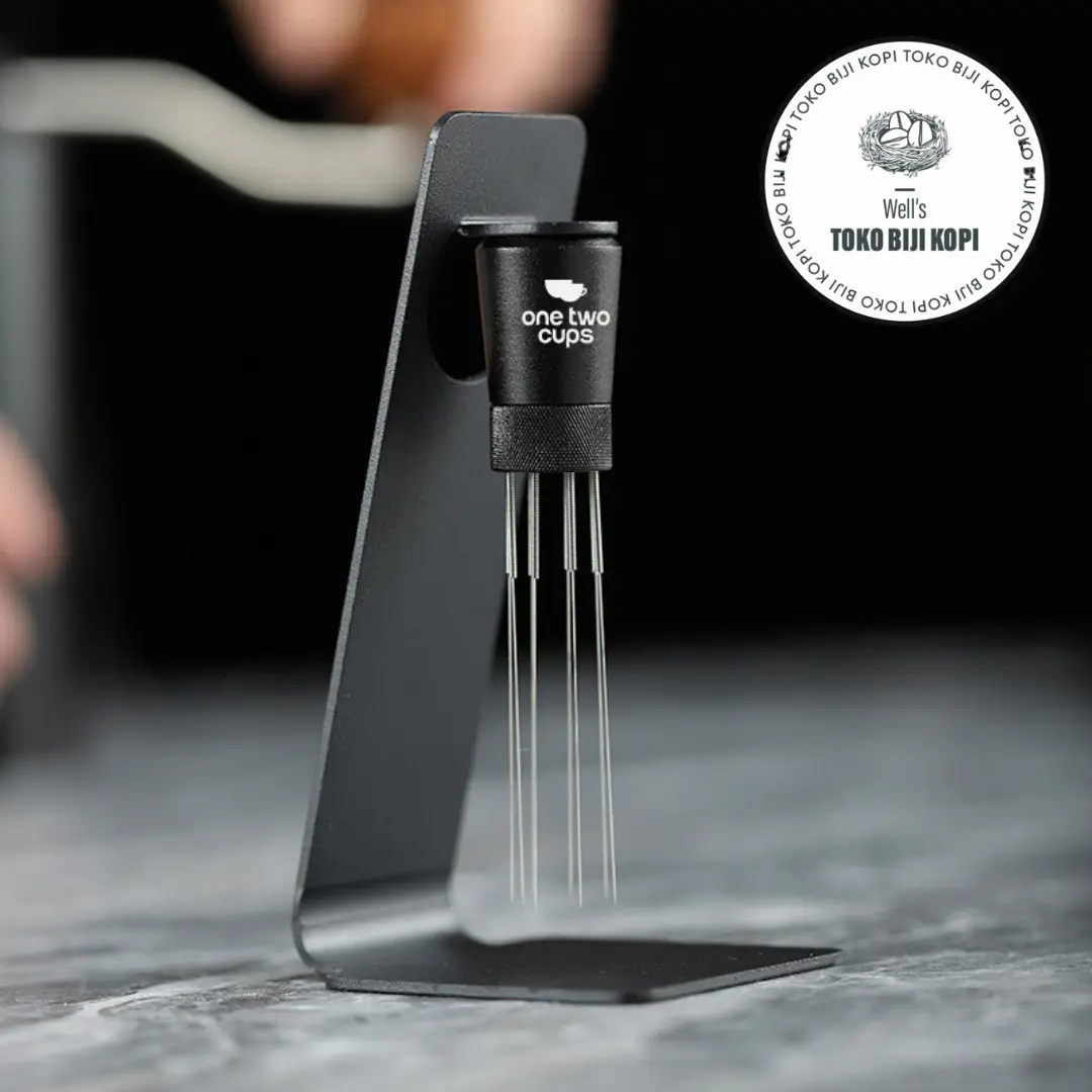 One Two Cups Jarum Distributor Kopi Espresso Needle Tool Magnetic Base - HM8 - Black