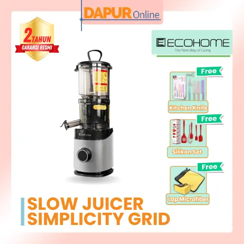 Ecohome Slow Juicer Simplicity Grid Cold Pressed Juicer