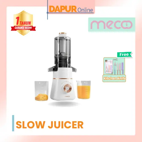 Mecoo Aesthetic Slow Juicer Extra Big Mouth Meco Mecco Juicer Buah Juice Blender Buah