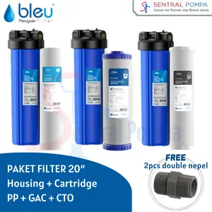 Paket Filter + Housing Penguin Bleu FB-20 PP1 CTO GAC