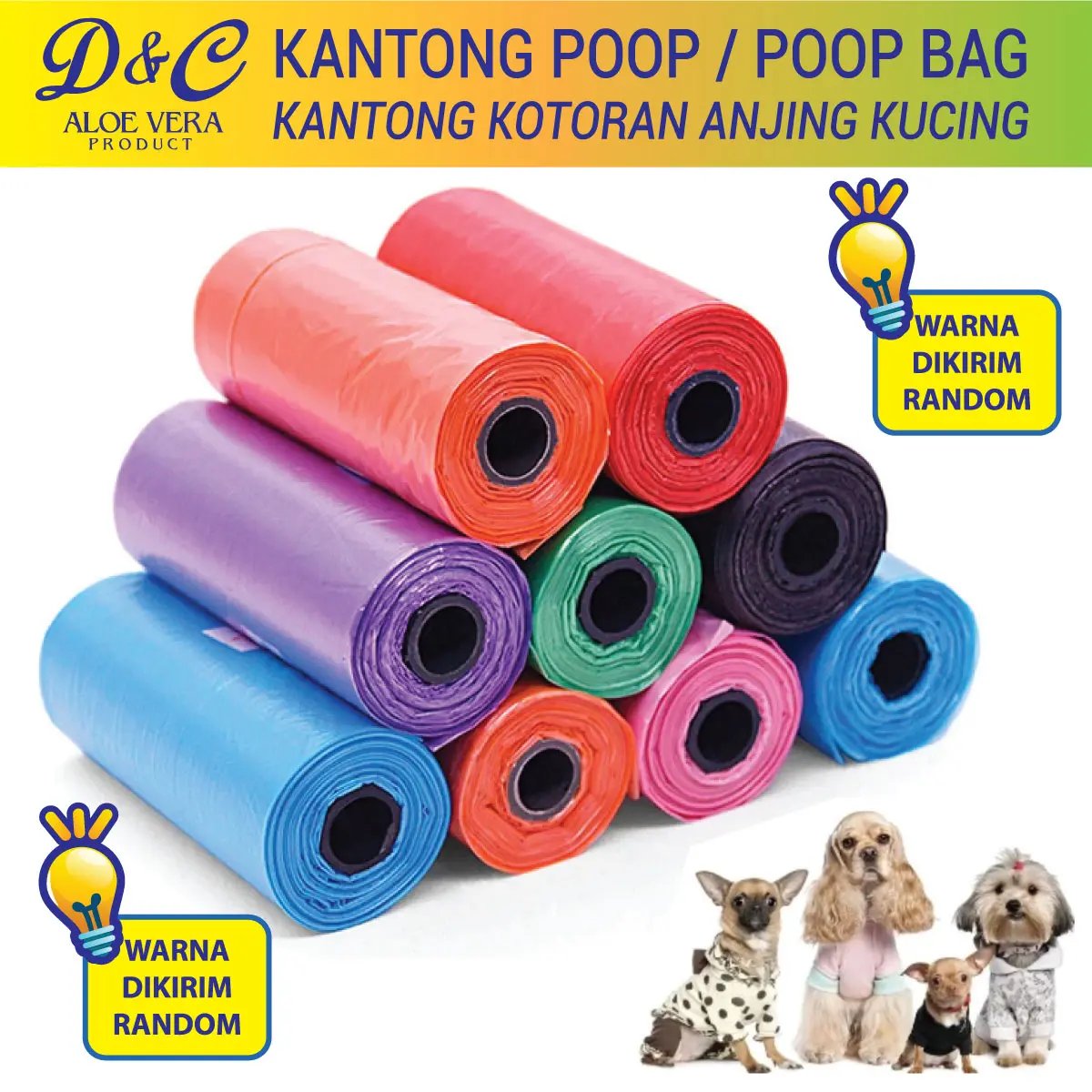 KANTONG PLASTIK PUP DOG CAT POOP BAGS TRASH BAG ANJING KUCING