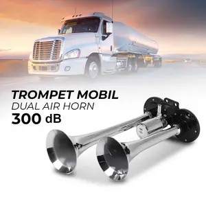 Klakson Trompet Mobil Dual Air Horn 300dB 12V/24V