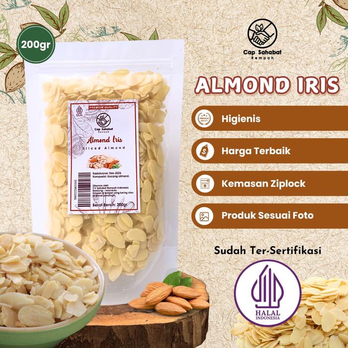 Gambar 200gr Kacang Almond Iris / Sliced Almond / Rempah / JSR 100% dari Cap Sahabat Rempah Kota Bandung Tokopedia