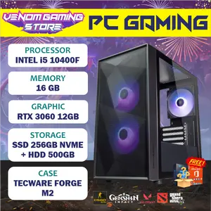 PC GAMING | i5 10400F | RTX 3060 12GB | 16GB RAM | NVME | HDD | RENDER