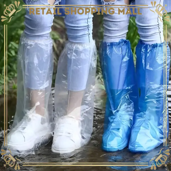 RSM Sarung Sepatu Plastik Panjang Anti Hujan Banjir Rain Cover Shoes