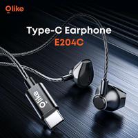 Gambar Olike E204C Wired Earphone Headset Kabel 120cm USB TYPE C Jack Audio Port With Mic Braided Bass Max dari QUEEN id Official Kab. Tangerang 2 Tokopedia
