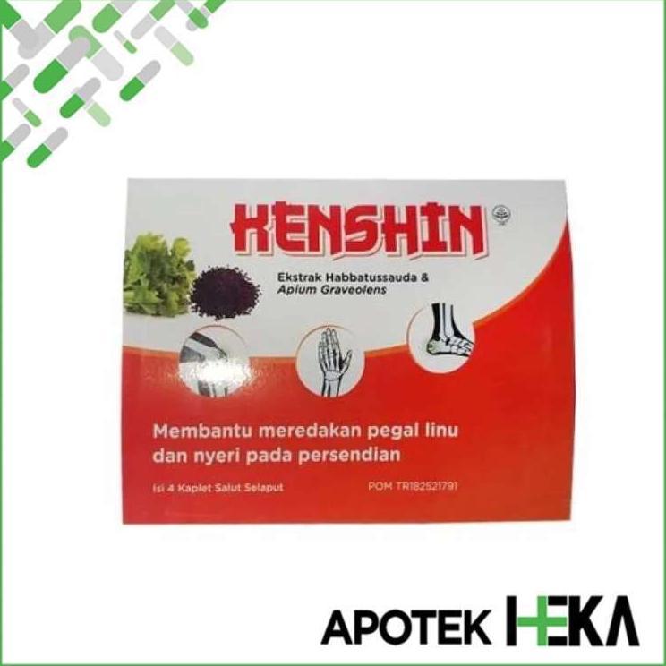 READY KENSHIN STRIP ISI 4 TABLET - OBAT PEGAL LINU DAN NYERI PERSENDIAN COD KESEHATAN & KECANTIKAN