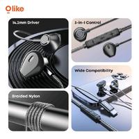 Gambar Olike E204C Wired Earphone Headset Kabel 120cm USB TYPE C Jack Audio Port With Mic Braided Bass Max dari QUEEN id Official Kab. Tangerang 3 Tokopedia