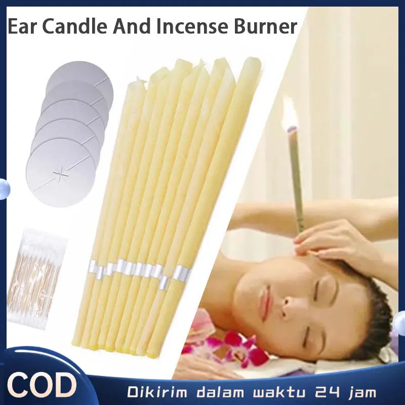 20Pcs/set Ear Candle Terapi Pembersih Takarai Telinga Aromaterapi Tipe Terompet Ear Candle Pembersih Obat Tinnitus Ampuh Memperbaiki Pendengaran
