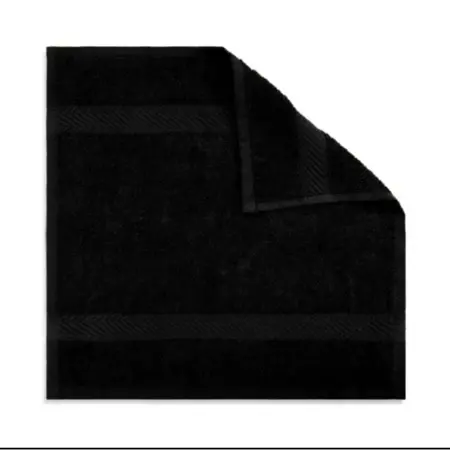 Saput Tangan Handuk Hitam Hotel Oshibori 100% Katun Ukuran 30x30 cm