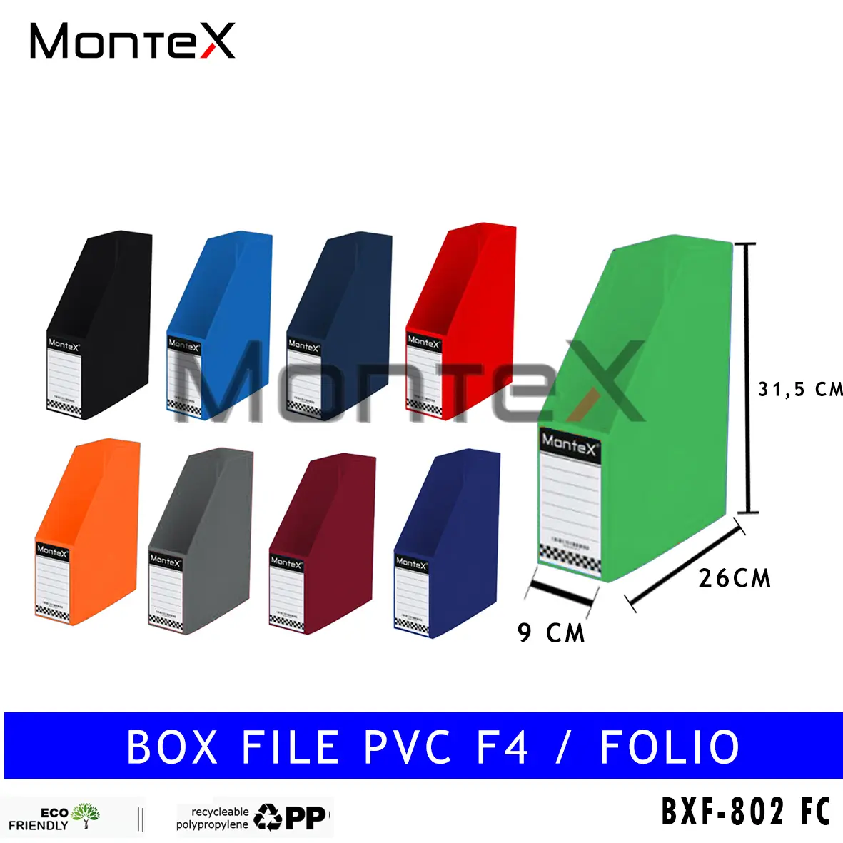 MONTEX BOX FILE KANCING PVC 9CM TEBAL DAN KOKOH BXFILE 802