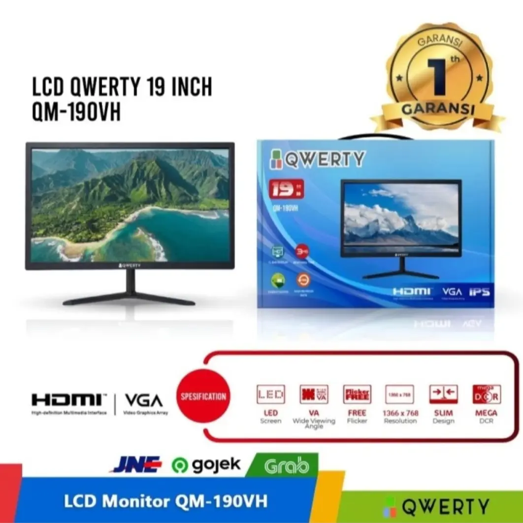 Led Monitor Qwerty 19 inch HDMI VGA