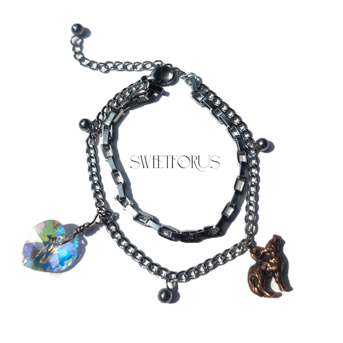 Gambar Exclusively Made by Us, Gelang Tangan Rantai   Bella Heart & Wolf Twilight Bracelet dari Sweetforus Kab. Blitar Tokopedia