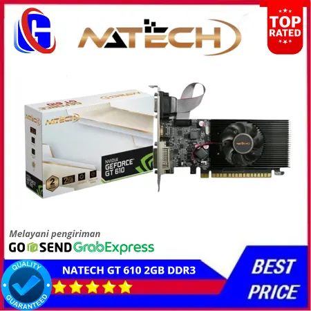 VGA NATECH  NVDIA GT 610 2GB DDR3 64BIT LP SINGLE FAN 0
