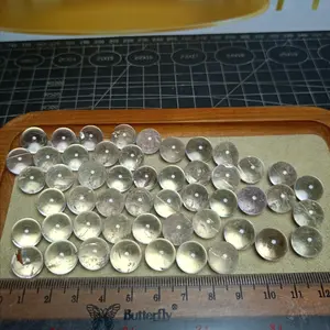 Natural Batu Clear Quartz Sphere  small ball 12-12,5 mm HARGA PER (PCS)