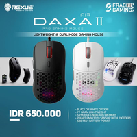 Gambar Rexus Daxa Air 2 / II Wireless / Daxa Air 2 Wireless PRO Gaming Mouse - Hitam dari FRAG GAMING STORE Kota Administrasi Jakarta Utara 1 Tokopedia