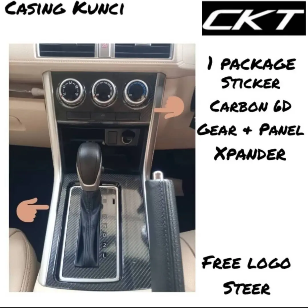 Sticker Carbon 6D xpander cross livina stiker Gear automatic AC panel