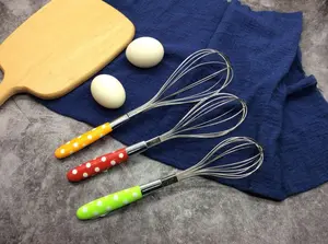 Pengocok telur stainless Steel Whisk Model Polkadot
