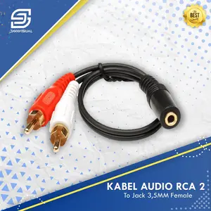 KABEL RCA 3.5mm Female TO 2 RCA Male