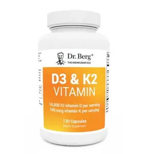 Dr.Berg D3 & K2 Vitamin 5000 IU & 10.000 IU 60 & 120 Capsules