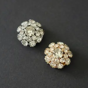 ASTRA BUTTON COVER  | ELGRA JEWELLERY - Gold Plated Crystal Aksesoris Kancing Detachable Buttons