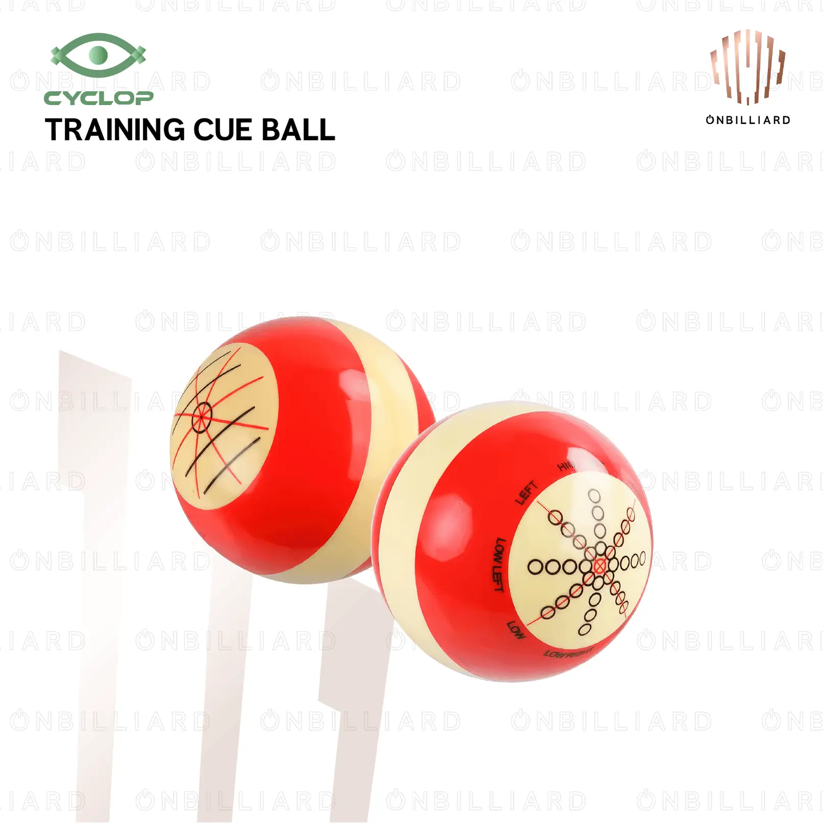 Cyclop Training Practice Cue Ball Billiard 57mm Bola Latihan Biliar