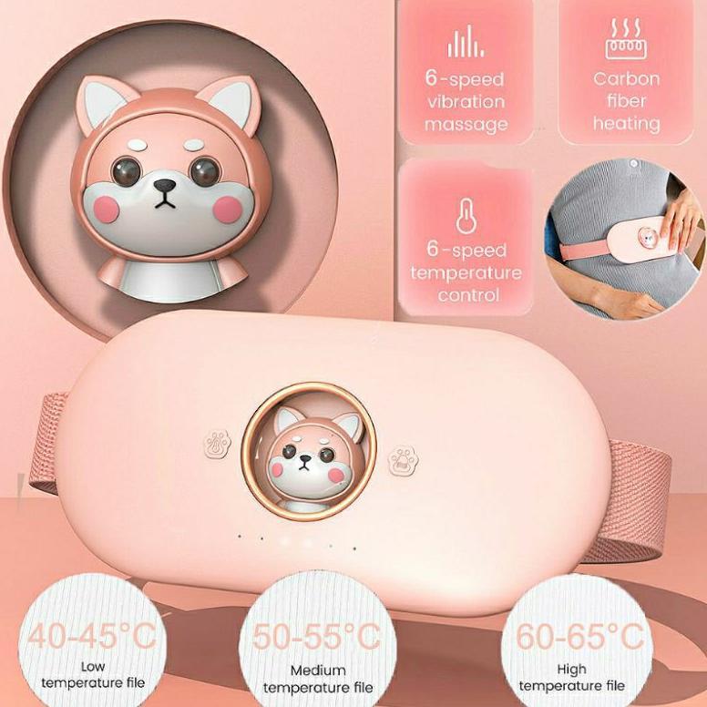Terbaru ORI Sabuk Pijat Penghangat Menstruasi / Kompres Hangat Haid Portabel untuk Kram dan Nyeri Dapat Dipakai untuk Wanita dan Anak Perempuan - KP5 ~ Pink