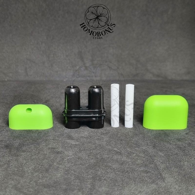 DUAL TUBE SMALL INHALER NASAL ESSENTIAL OILS SET KOSONG / BLANK COLOR ...