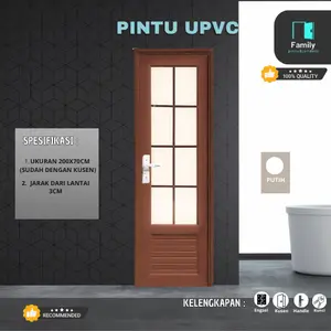 pintu kamar mandi, pintu toilet, pintu indoor, pintu outdoor, pintu UPVC01-11P