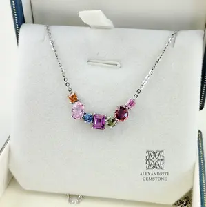 AG Jewelry S0325001 Kalung Emas Mixed Sapphire