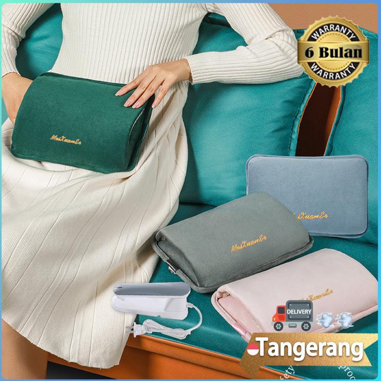 Terbaru Bantal Penghangat Haid Rechargeable Pereda Nyeri Haid Bantal Hangat 220V 450W - Hijau