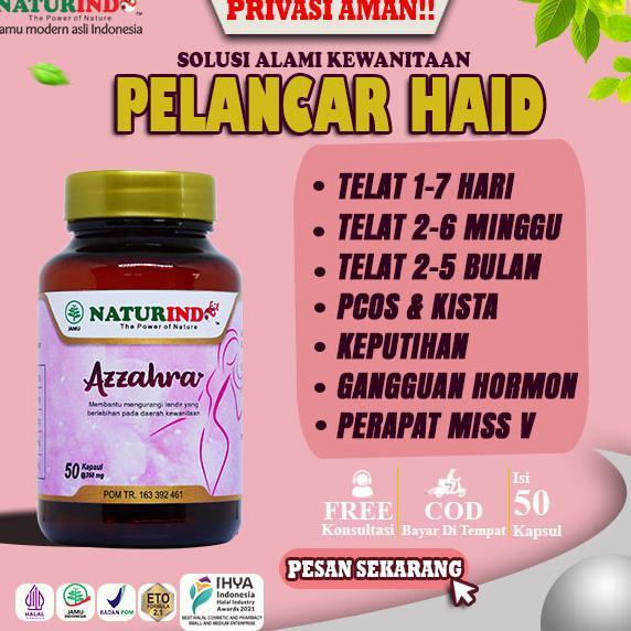 Terbaru Obat Telat Haid Ampuh PCOS Menstruasi Jamu Terlambat Datang Bulan Pelancar Dateng Bulan Nyeri Haid Herbal Kewanitaan - TELAT 2-5 BULAN