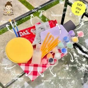 TERBAIK TERBARU (PAKET 500 GRAM) DIY CLAY KIT BY YOUR_____STUDIOS