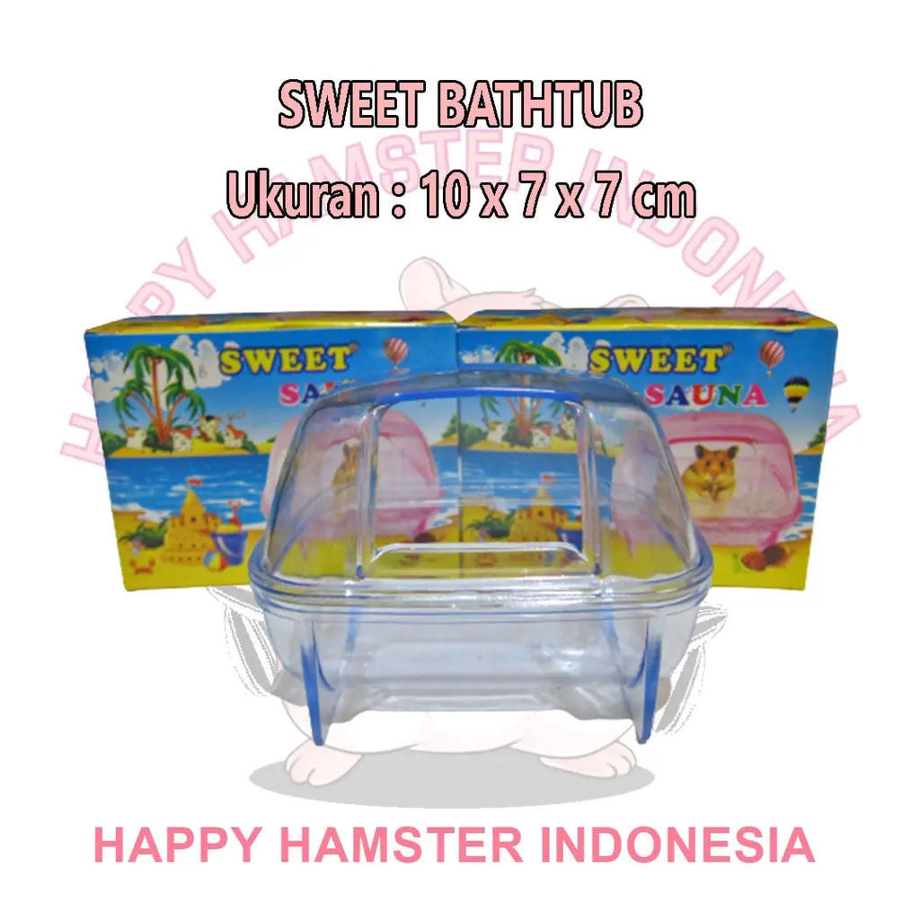 [Happy Hamster] Sweet Tempat Mandi Hamster | Wadah Pasir Hamster | Bathtub Toilet Hamster | Bathroom hamster sabun