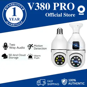 CCTV Kamera V380 Pro 1080P HD PTZ IP Kamera Pelacakan Otomatis Penglihatan Malam Nirkabel 8MP