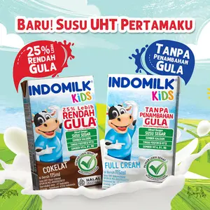 SUSU UHT INDOMILK KIDS RASA VANILLA | COKELAT | STROBERI KEMASAN 115ML